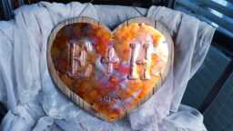 Personalized Copper Heart Sign, Custom 7Th Anniversary Gift, Family Name Wall Decor - thumbnail 1