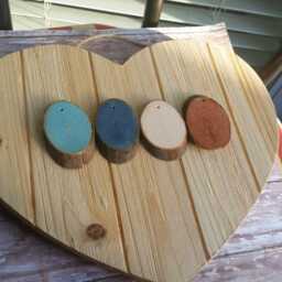 Personalized Copper Heart Sign, Custom 7Th Anniversary Gift, Family Name Wall Decor - thumbnail 3
