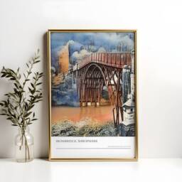 Ironbridge Shropshire Art Print UK Travel Souvenir - thumbnail 2