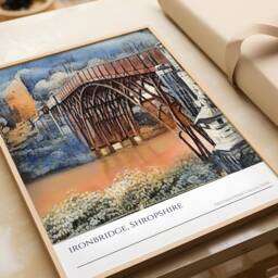 Ironbridge Shropshire Art Print UK Travel Souvenir - thumbnail 3