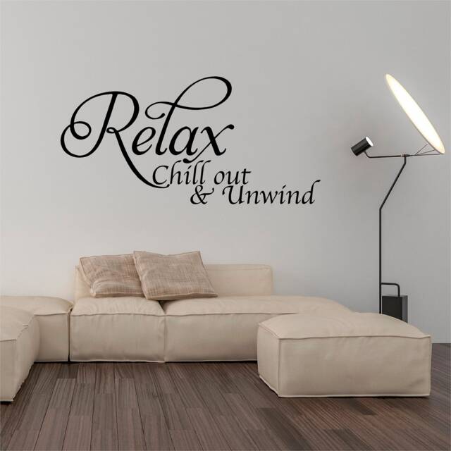 Relax - 0175, Wall Art Decal, Transfer, Mural, Sticker, 75 Colours, 5 Sizes, Interior Or Exterior Use , Easy To Apply - image 1