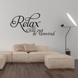 Relax - 0175, Wall Art Decal, Transfer, Mural, Sticker, 75 Colours, 5 Sizes, Interior Or Exterior Use , Easy To Apply - thumbnail 1
