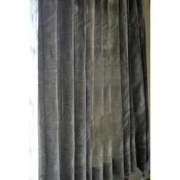 "Pair Of Grey Silver Silk Curtain Panels 26""x96" - thumbnail 4