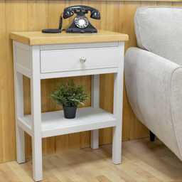 Painted Side Table Solid Wood Console Table, Assembled - thumbnail 1