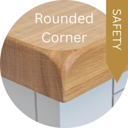 Painted Side Table Solid Wood Console Table, Assembled - thumbnail 4