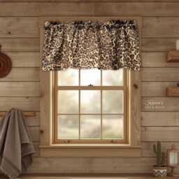 Leopard Print Valance Classic Wild Animal Curtain Bold Glamour Bedroom Kitchen Living Room Bathroom Safari Decor - thumbnail 1