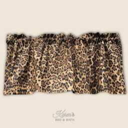 Leopard Print Valance Classic Wild Animal Curtain Bold Glamour Bedroom Kitchen Living Room Bathroom Safari Decor - thumbnail 2