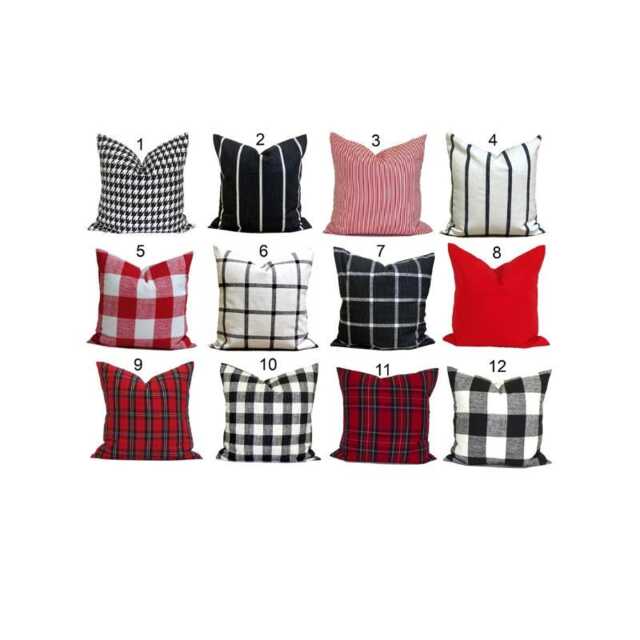 Christmas Pillow, Pillow Cover. Tartan Plaid Pillows, Check Covers, Bestselling Christmas, All Sizes - image 1