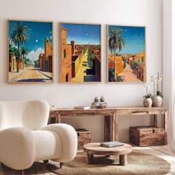 Set Of 3 Sudan Posters, African Travel Prints, Wall Art Set, City Decor, Gift Posters - thumbnail 3