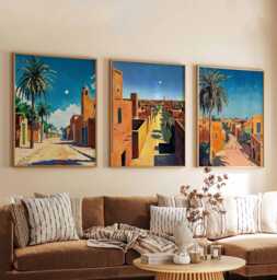 Set Of 3 Sudan Posters, African Travel Prints, Wall Art Set, City Decor, Gift Posters
