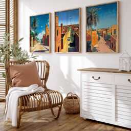 Set Of 3 Sudan Posters, African Travel Prints, Wall Art Set, City Decor, Gift Posters - thumbnail 4