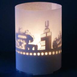 Dortmund Skyline Gift Tube Shadow Play - Exclusive Souvenir For Fans, Projects Beautiful Silhouette, Captivating