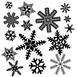 Holiday Snowflakes Cluster -Wall Decal Custom Vinyl Art Stickers - thumbnail 2