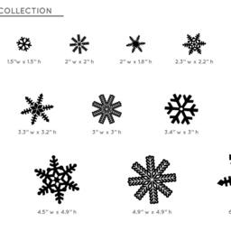 Holiday Snowflakes Cluster -Wall Decal Custom Vinyl Art Stickers - thumbnail 3