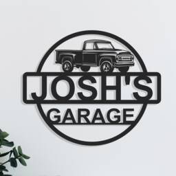 Custom Car Garage Sign, Personalised Name Sign, Metal Plaque, Man Cave Sign, Wall Art Decor, Mechanic Workshop, Gifts For Dad Him Grandpa - thumbnail 3