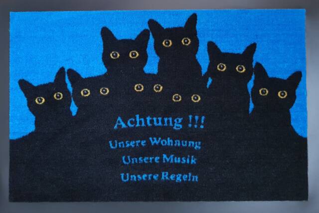 "Floor Mat ""Attention-Our Apartment..."