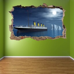 Titanic Wall Sticker Mural Decal Print Art Moon Ocean Passenger Liner Ship Ck52 - thumbnail 3