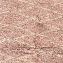 Soft Pink Moroccan Wool Rug - Handwoven Plush Area Carpet Cream Wavy Lines Design Large Shag Beni Ourain Style Cozy Boho Decor - thumbnail 2