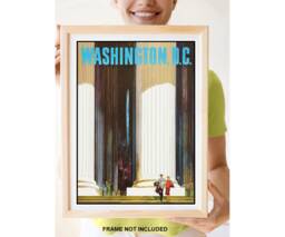 Reprint Of A Vintage Travel Poster To Washington Dc - thumbnail 1