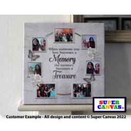 In Memory Of Mum Dad Grandparent Son Daughter Friend Personalised Memorial Keepsake 8 Picture Photo Board Framed Canvas Print Christmas Gift - thumbnail 3