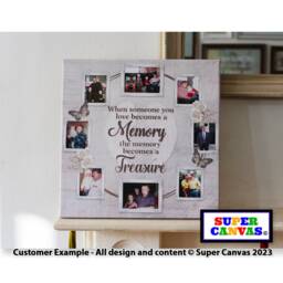 In Memory Of Mum Dad Grandparent Son Daughter Friend Personalised Memorial Keepsake 8 Picture Photo Board Framed Canvas Print Christmas Gift - thumbnail 4