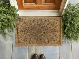 Wildflower Burst Door Rug I Minimalist Entrance D??cor Durable Mat - thumbnail 1