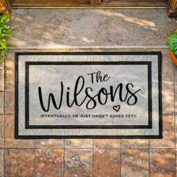 Wedding & Engagement Personalized Outdoor Rug - Gifts For Couples Washable Custom - thumbnail 3