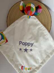Personalized Baby Comforter, Embroidered Name, Soft Plush Blanket - thumbnail 1