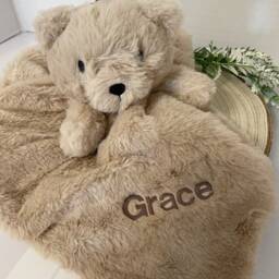 Personalized Baby Comforter, Embroidered Name, Soft Plush Blanket - thumbnail 2