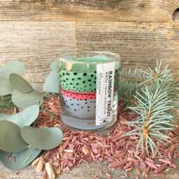 Wyo Rainbow Trout Pattern Candle - thumbnail 3