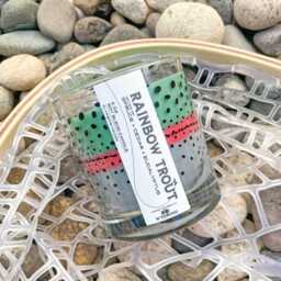 Wyo Rainbow Trout Pattern Candle - thumbnail 1
