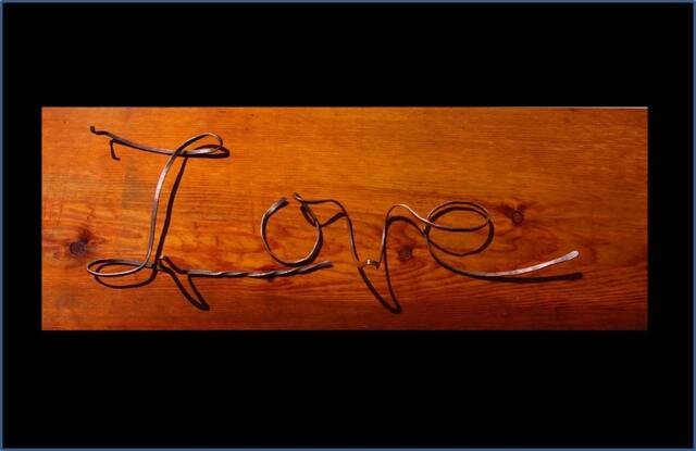 Love Wire Wall Art - & Scarf Hanger - - image 1