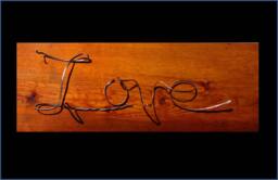 Love Wire Wall Art - & Scarf Hanger - - thumbnail 1