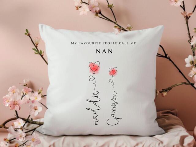 Personalised Cushion, Gift For Mum, Nanny Gifts, Gifts For Her, Grandma Cushion Cover, Nan Custom - image 1