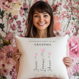 Personalised Cushion, Gift For Mum, Nanny Gifts, Gifts For Her, Grandma Cushion Cover, Nan Custom - thumbnail 4
