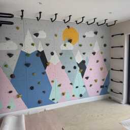 Kids Climbing Wall - Indoor Play Gym, Custom Made, Holds Included - thumbnail 4