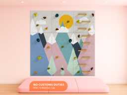 Kids Climbing Wall - Indoor Play Gym, Custom Made, Holds Included