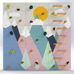 Kids Climbing Wall - Indoor Play Gym, Custom Made, Holds Included - thumbnail 2