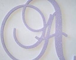 Glitter & Sparkle 24 Inch Baby Nursery Wall Letters, Hand Painted Custom Monogram For Wedding Or - thumbnail 2