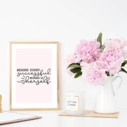 Empowerment Print - Pink Home Decor For Girls Room Feel Good Quotes Preppy Wall Art - thumbnail 2