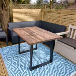 Rustic Outdoor Dining Table/ Heavy Duty/ Any Size & Colour/ Garden Patio Bespoke Custom Table