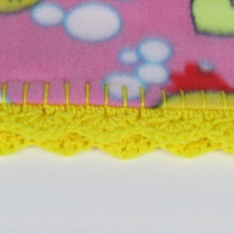 Yellow Rubber Ducks Fleece Baby Blanket in Pink - thumbnail 4