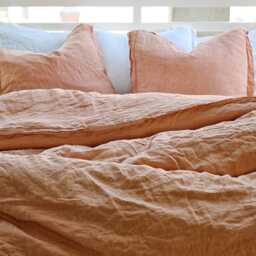 Linen Flange Pillow Sham Set, Covers, Envelope Cover, Pillowcases, Bedding, Set Of 2 Linen Shams - thumbnail 3