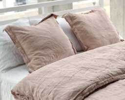 Linen Flange Pillow Sham Set, Covers, Envelope Cover, Pillowcases, Bedding, Set Of 2 Linen Shams
