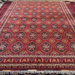 13 X 10 Ft, Top Quality Handmade Rug, Large Afghan Rug , Turkmen Bukhara Living Room , Samarqand , Area Large Oriental - thumbnail 2