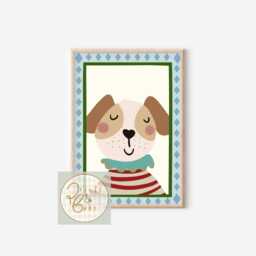 Bright Kids Dog Print. Perfect For A Nursery, Bedroom Or Playroom. Cute Animal Print - Unframed - thumbnail 2