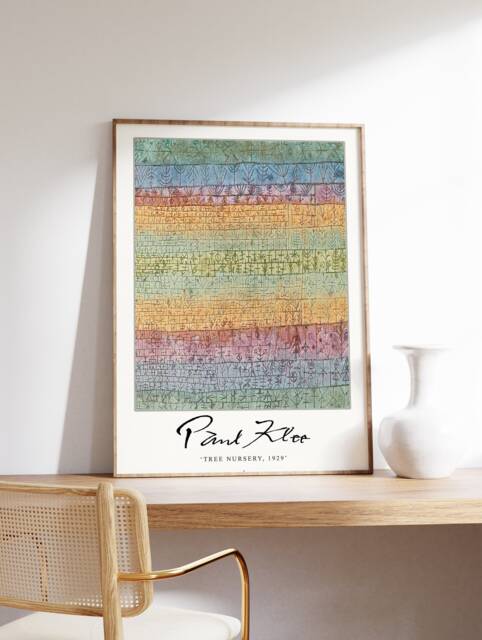 Paul Klee Exhibition Poster, Tree Nursery, Art Print, Surrealist Art, Modernism, Cubism, Gift Idea, A1/A2/A3/A4 - image 1