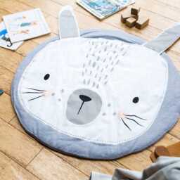 Personalised Bunny Playmat - Soft Cotton Baby Mat With 3D Ears - thumbnail 3