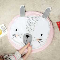 Personalised Bunny Playmat - Soft Cotton Baby Mat With 3D Ears - thumbnail 2