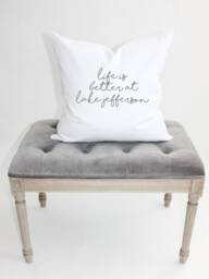 Personalized Life Is Better At The Lake Pillow Cover, House Pillow, Decor, Cabin, Housewarming Gift, Word - thumbnail 3